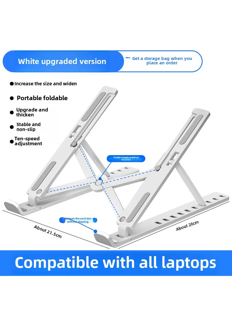 Adjustable Laptop Stand Foldable Ergonomic Cooling BracketWhite ten gears are fully compatible [230g]] White ten gears are fully compatible [230g]]-1