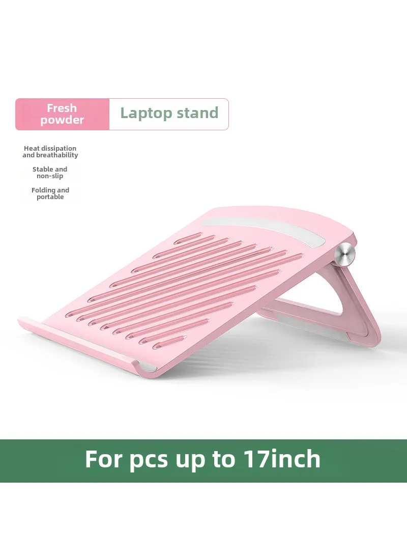 Adjustable Laptop Stand Foldable Tablet Holder Notebook cooling rack-pink-1