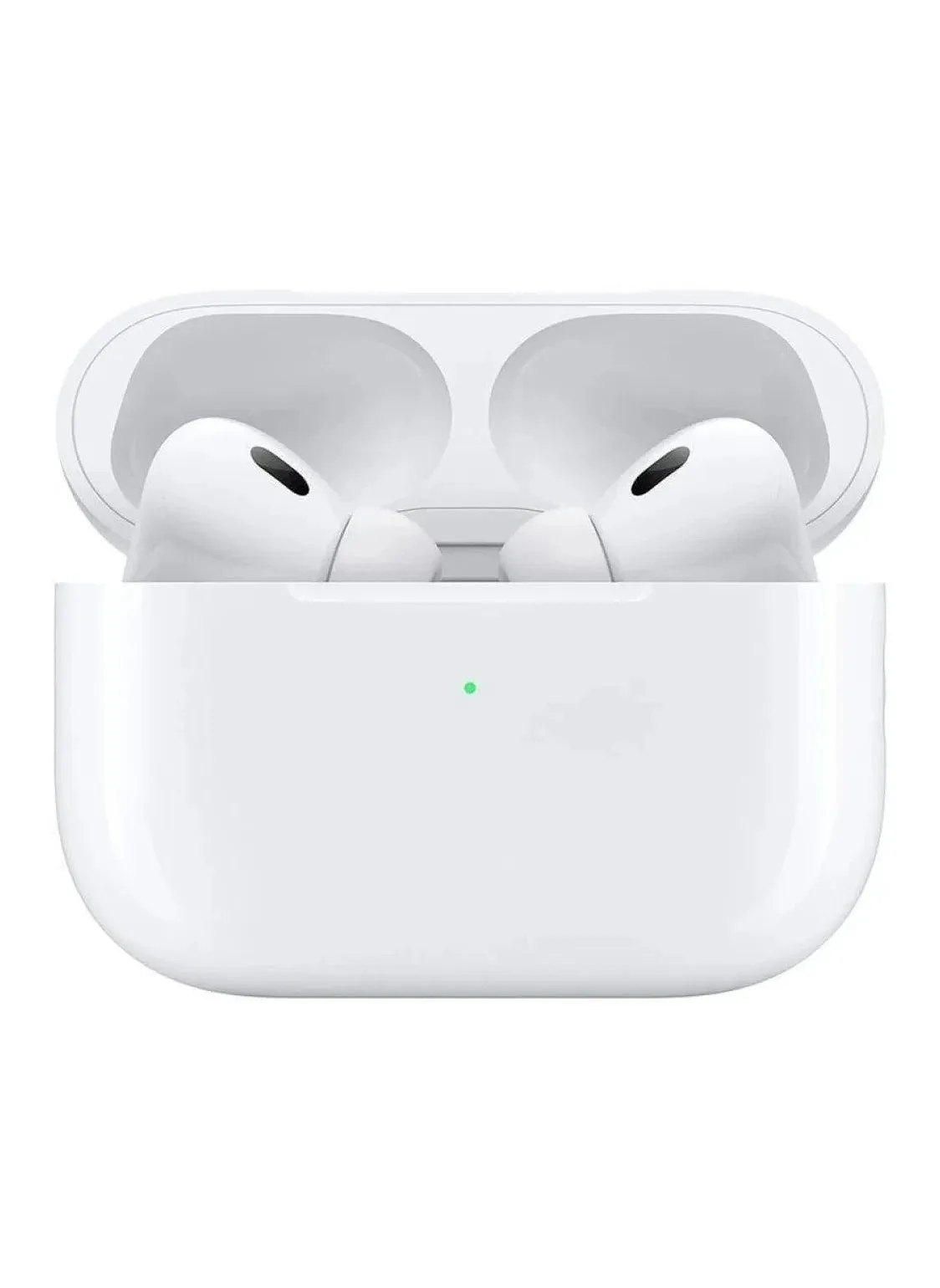 سماعة بلوتوث AirPods Pro 2 Plus مع علبة شحن لاسلكية بخاصية إلغاء الضوضاء النشطة باللون الأبيض، سماعة أذن لاسلكية حقيقية-1