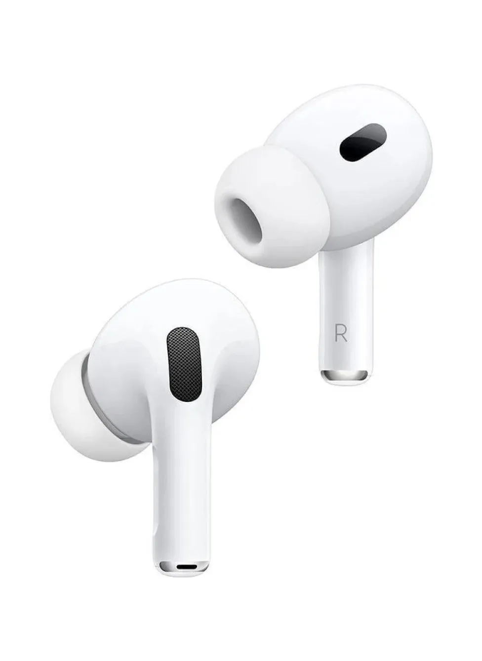 سماعة بلوتوث AirPods Pro 2 Plus مع علبة شحن لاسلكية بخاصية إلغاء الضوضاء النشطة باللون الأبيض، سماعة أذن لاسلكية حقيقية-2