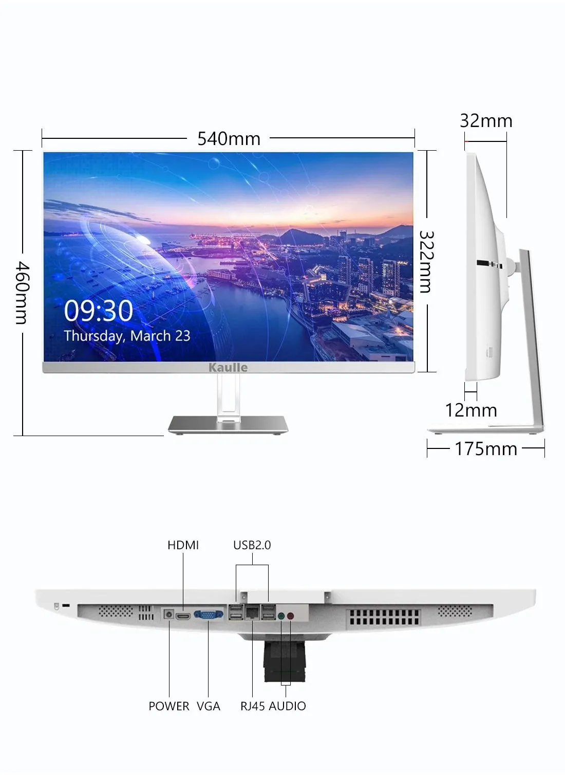 بي سي الكل في واحد كول KLC238B5 مقاس 23.8 بوصة الكل في واحد ، معالج انتل كور i-5 3320M ، ذاكرة وصول عشوائي 8 جيجابايت رام ، تخزين 256 جيجا اس اس دي ، نظام تشغيل ويندوز 10 برو-2