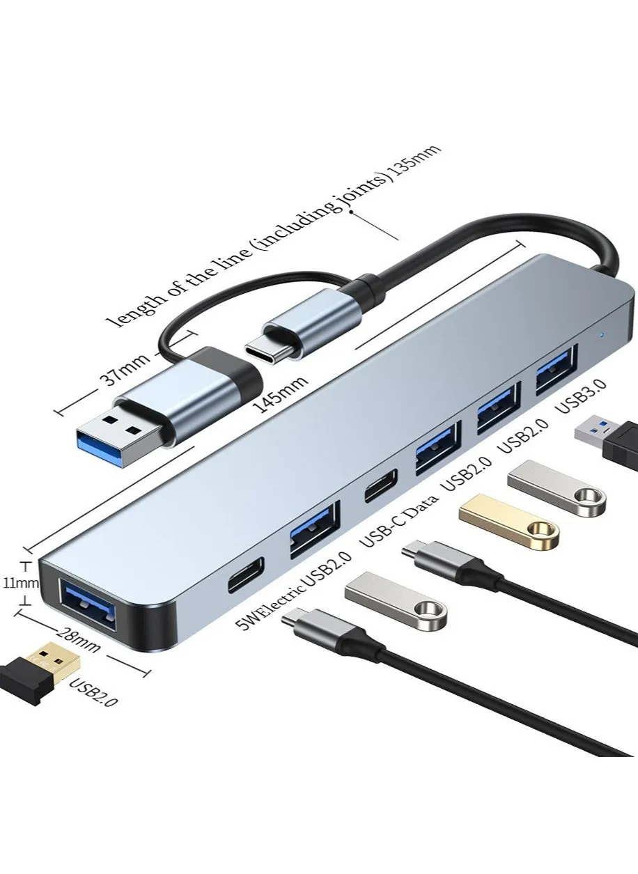 الألومنيوم 7 في 2 محور الناقل التسلسلي العام جيم ، جيم محول HDMI 4K 30Hz ، الناقل التسلسلي العام محور 3.05gbps ميناء نقل البيانات ، متوافقة مع ماك بوك برو / الهواء 2023 م 2 / M1 ، باد برو / الهواء ، إ-1