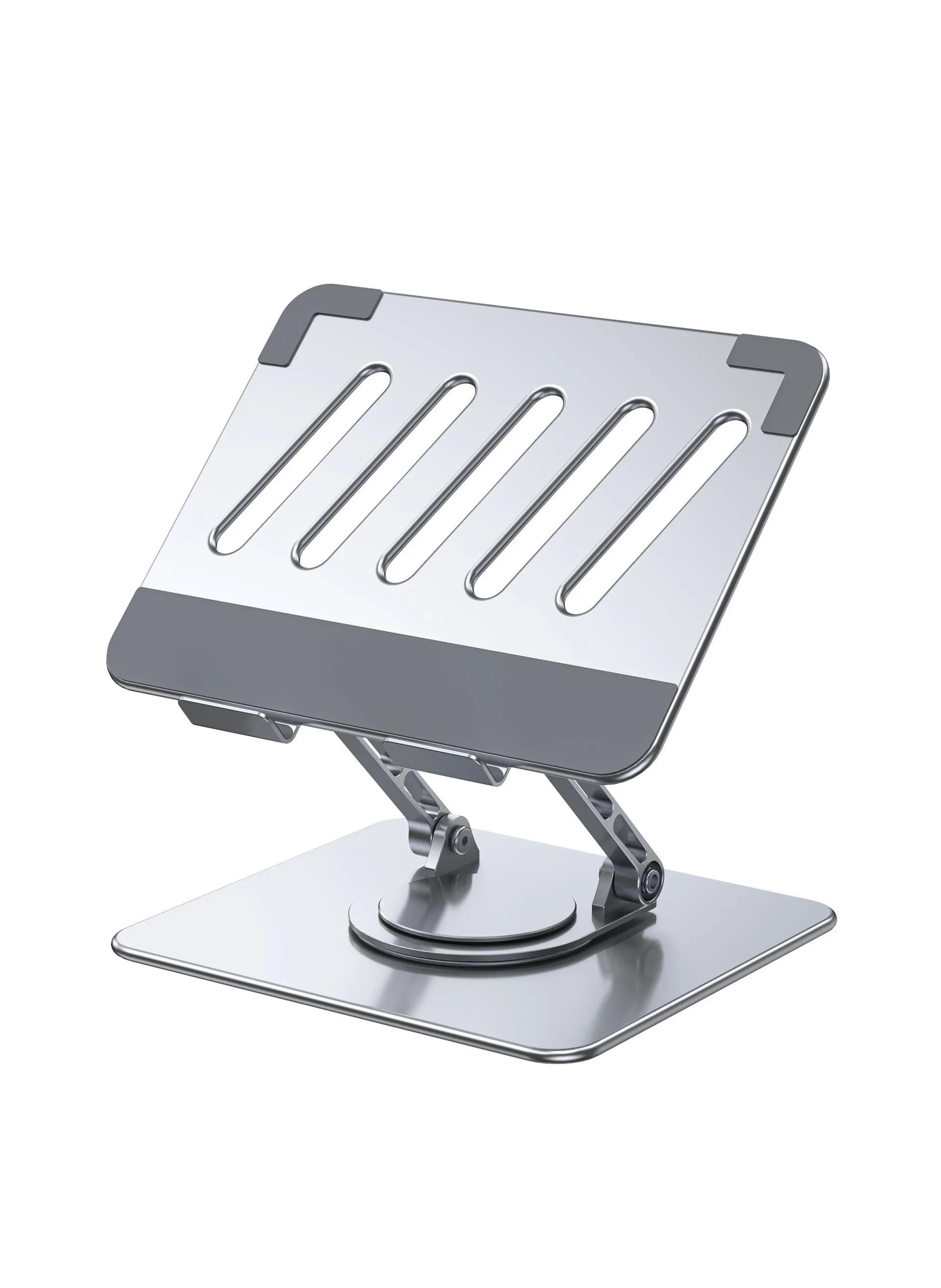 Aluminum Folding Rotating Laptop Stand Portable Elevated Cooling HolderB06-apple silver [all aluminum alloy]] B06-apple silver [all aluminum alloy]]-1