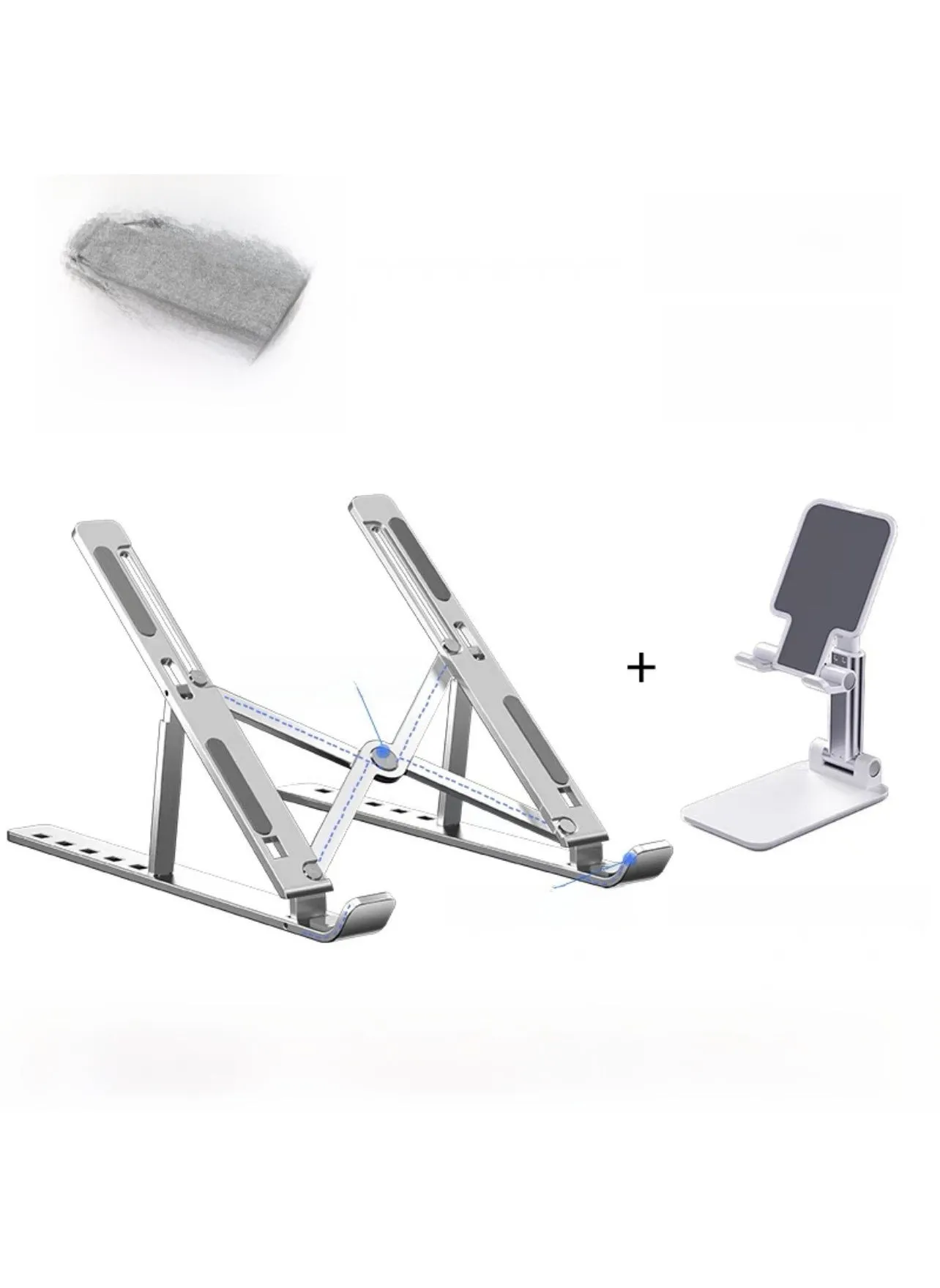 Aluminum Laptop Stand Adjustable Cooling N3 silver [aluminum alloy mobile phone bracket]]-1