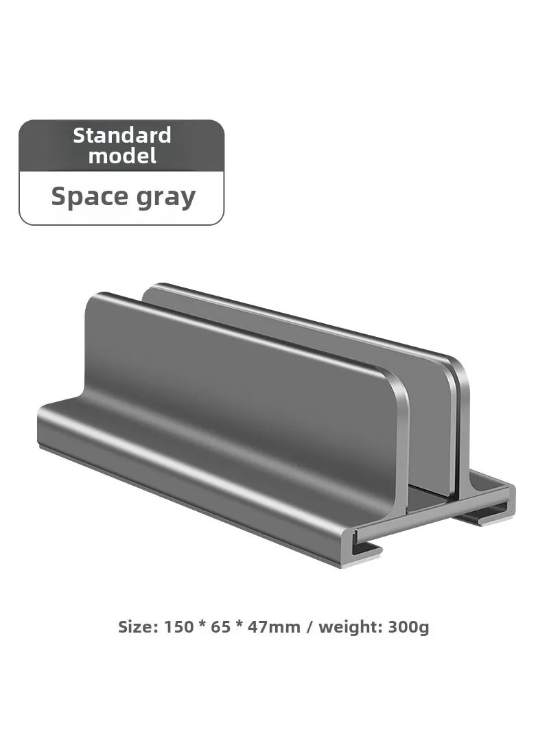 حامل كمبيوتر محمول من الألومنيوم، تخزين مزدوج، تصميم تبريد، رمادي قياسي-1