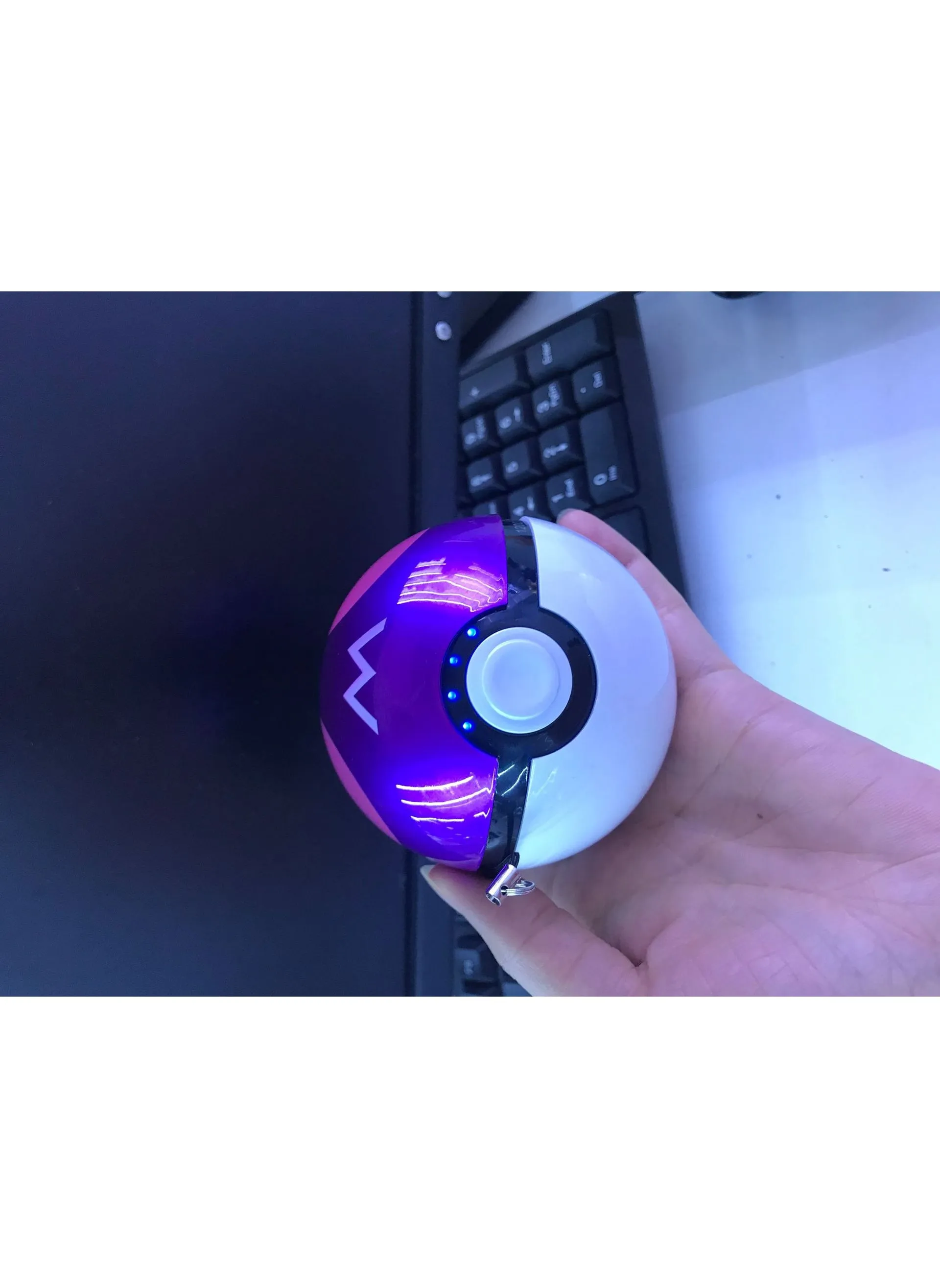 Anime Elf Large Capacity Pokéball Power Bank Purple-1