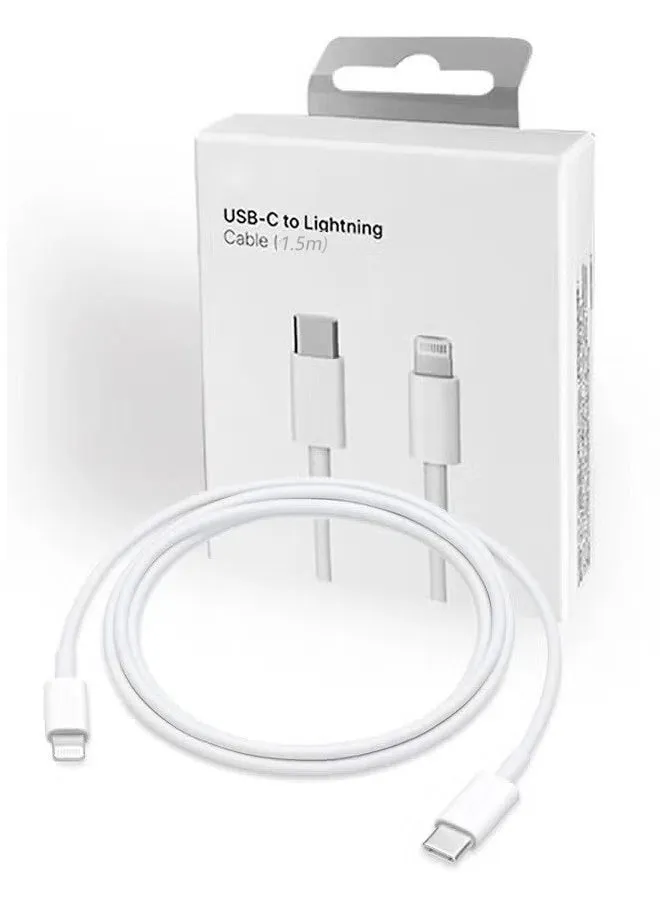 كابل شاحن iPhone من Apple بطول 1.5 متر [معتمد من MFi] كابل USB C إلى Lightning مزود بشحن سريع وتوصيل طاقة PD 20 وات، كابل iPhone لـ iPhone 14/14 Pro/14 Plus/14 Pro Max، iPad Pro، iPhone 8-13 جميع السلاسل-1