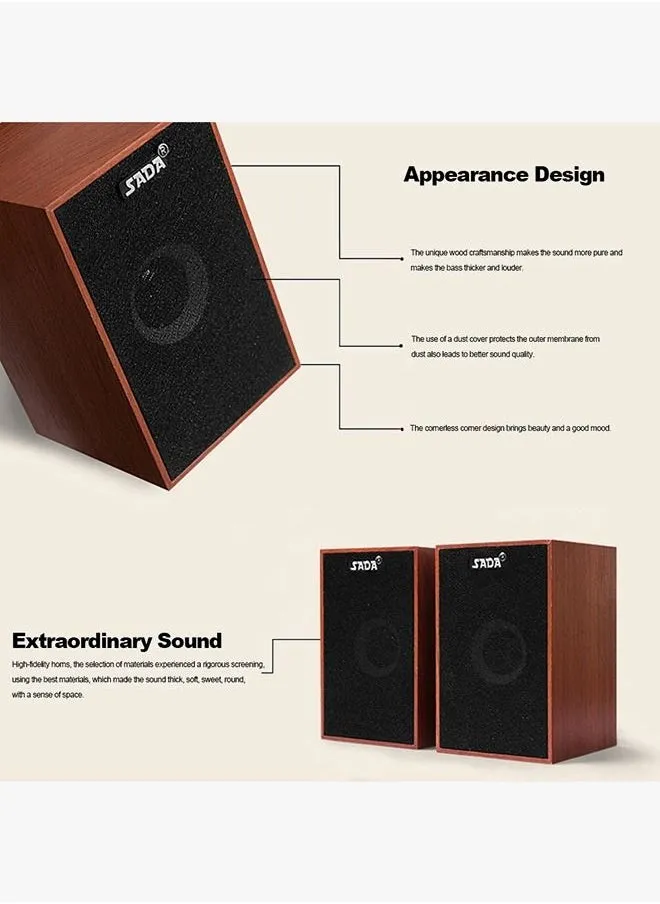 Bass Stereo Wooden Combination Speaker-2