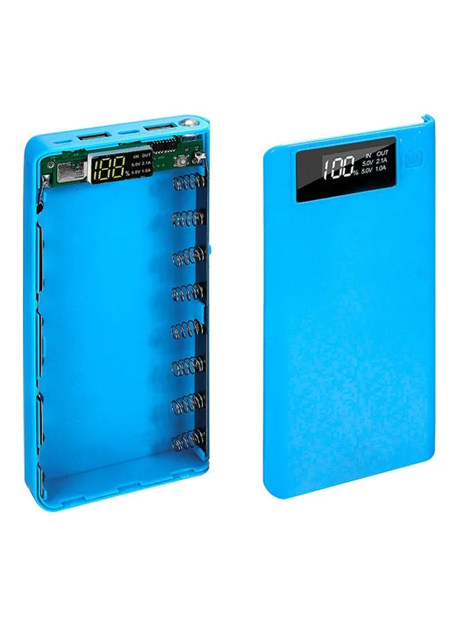 Battery Charger USB Type-C LCD Display DIY Mobile Power Bank Case Blue-1