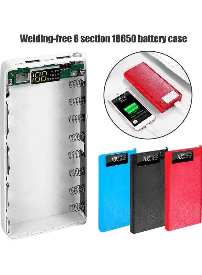 Battery Charger USB Type-C LCD Display DIY Mobile Power Bank Case Blue-2