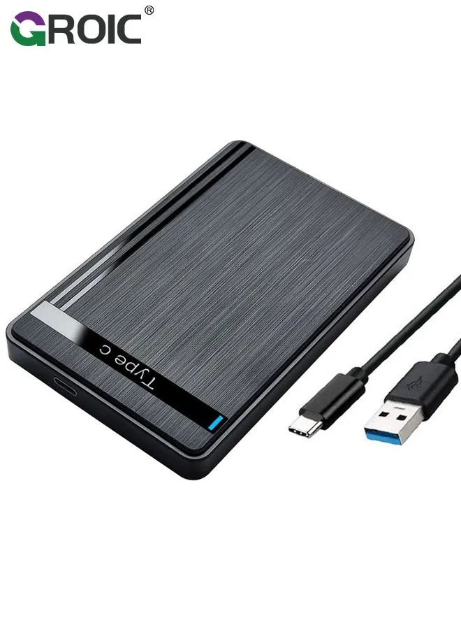 حاوية قرص صلب خارجية سوداء مقاس 2.5 بوصة، محول SATA إلى USB 3.1 بدون أدوات، تدعم UASP SATA III، مصممة لتحسين الأداء مع SSD/HDD مقاس 2.5 بوصة-1