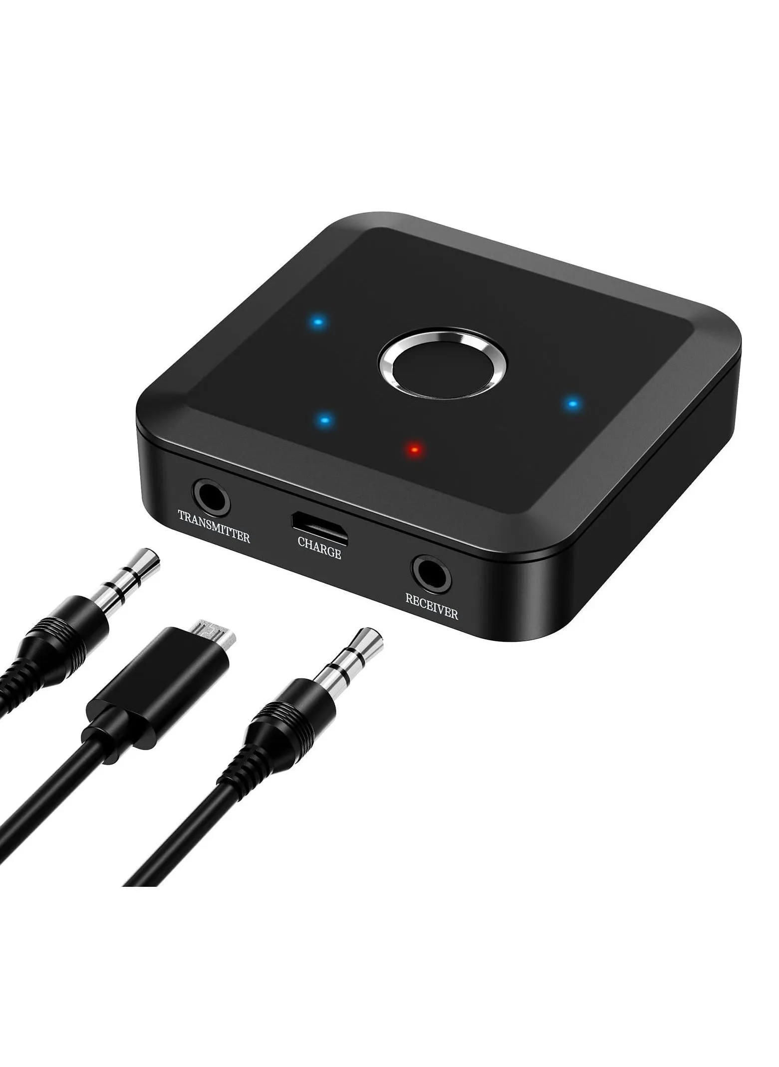 Bluetooth 5.2 Transmitter Receiver for TV with AUX 3.5 Lower Latency with Qualcomm CSR Chip Hi-Fi Sound Wide Compatibility Supports all APT encoding systems APTX Adaptive Audio Adapter for TV-1