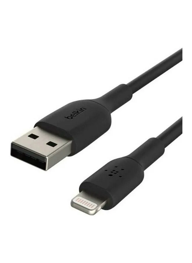 كابل بوست تشارج Lightning إلى USB-A بطول مترين أسود-1