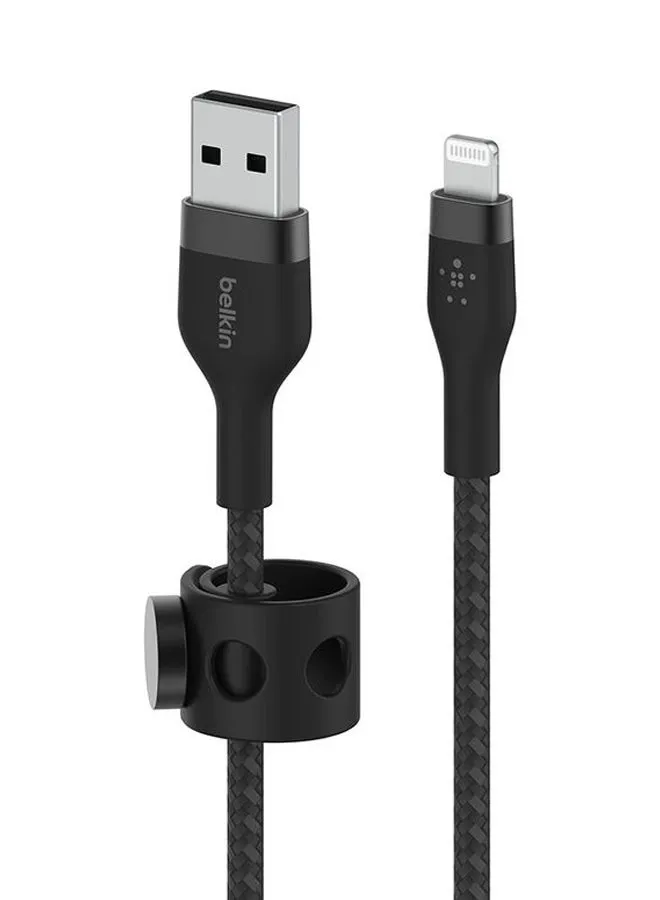 كابل Boost Charge Pro Flex مضفر USB من النوع A إلى Lightning (1 متر/3.3 قدم)، كابل شحن معتمد من MFi لأجهزة iPhone 14/14 Plus، 13،12، Pro، Max، Mini، SE، iPad والمزيد-1