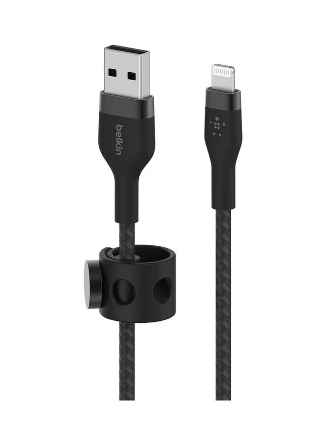 كابل Boost Charge Pro Flex مضفر USB من النوع A إلى Lightning (1 متر/3.3 قدم)، كابل شحن معتمد من MFi لأجهزة iPhone 14/14 Plus، 13،12، Pro، Max، Mini، SE، iPad والمزيد-2