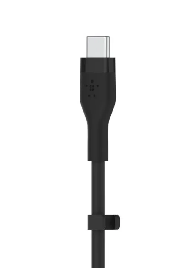 كابل شحن بوست تشارج من بيلكين بتصميم من السيليكون اللين من Usb Type C إلى  Type C (بطول 1 م/3.3 أقدام) معتمد من قبل منظمة Usb-If ومتوافق مع أجهزة ماك بوك برو، وآي باد برو، وجالاكسي S21، وألترا، وبلس، والمزيد - أسود أسود-2