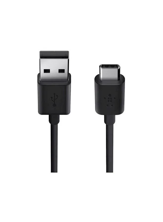 كابل للشحن بمنفذ USB-C إلى USB-A أسود-1