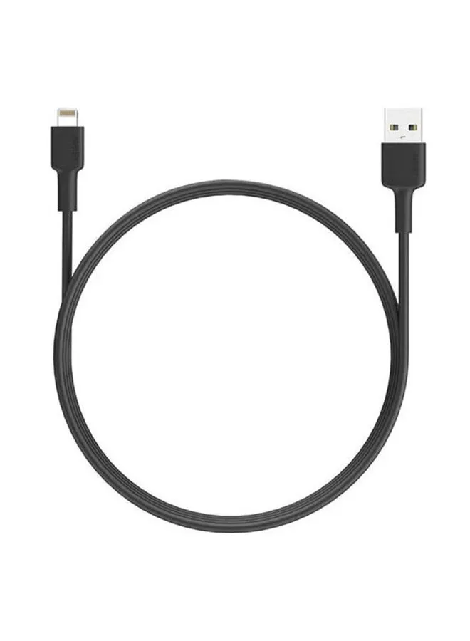 كيبل مضفر MFI شحن و مزامنة USB-A إلى لايتنينج طول 0.9م BAL7 أسود أسود-1