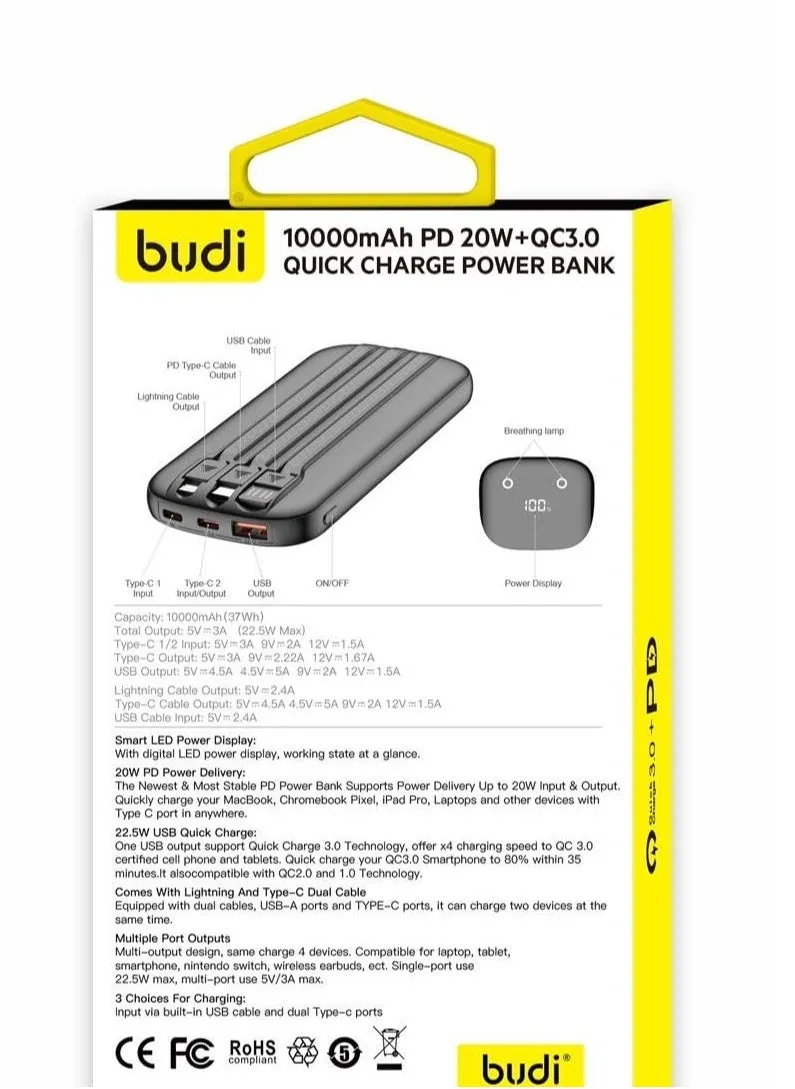 بودي 10000 مللي أمبير 20 واط-3.0 باور بانك شحن سريع-2