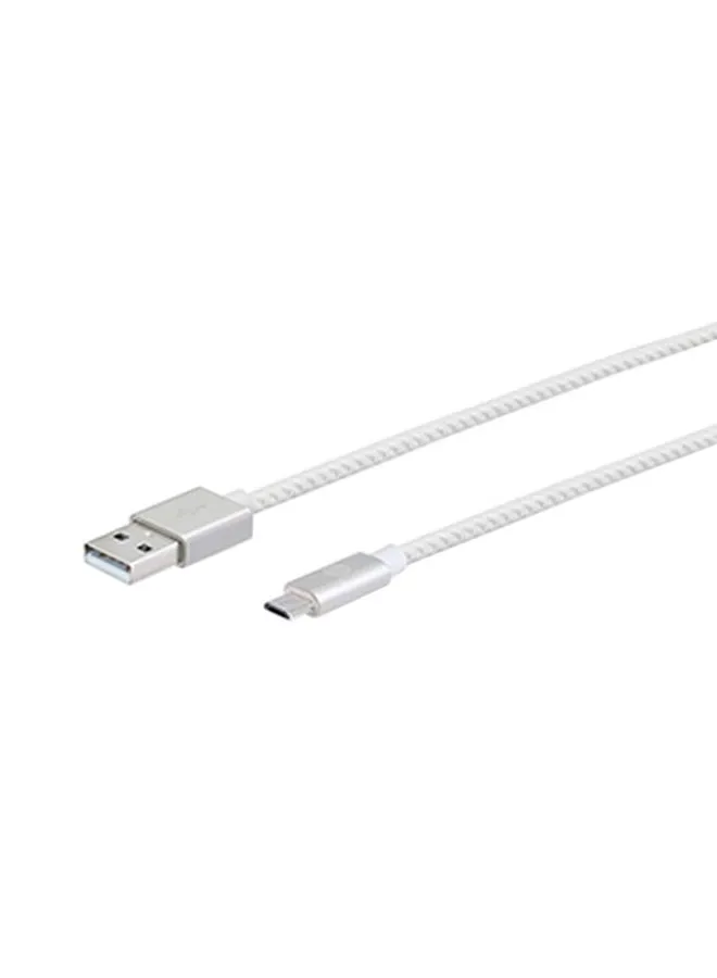 كابل توصيل احترافي من USB-C الى USB-A أبيض-1