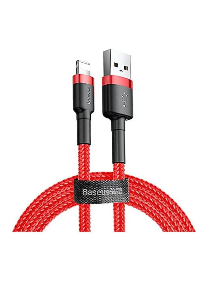 كابل USB كافول بقوة 2.4 أمبير بطول 1 متر لهاتف آيفون أحمر-1