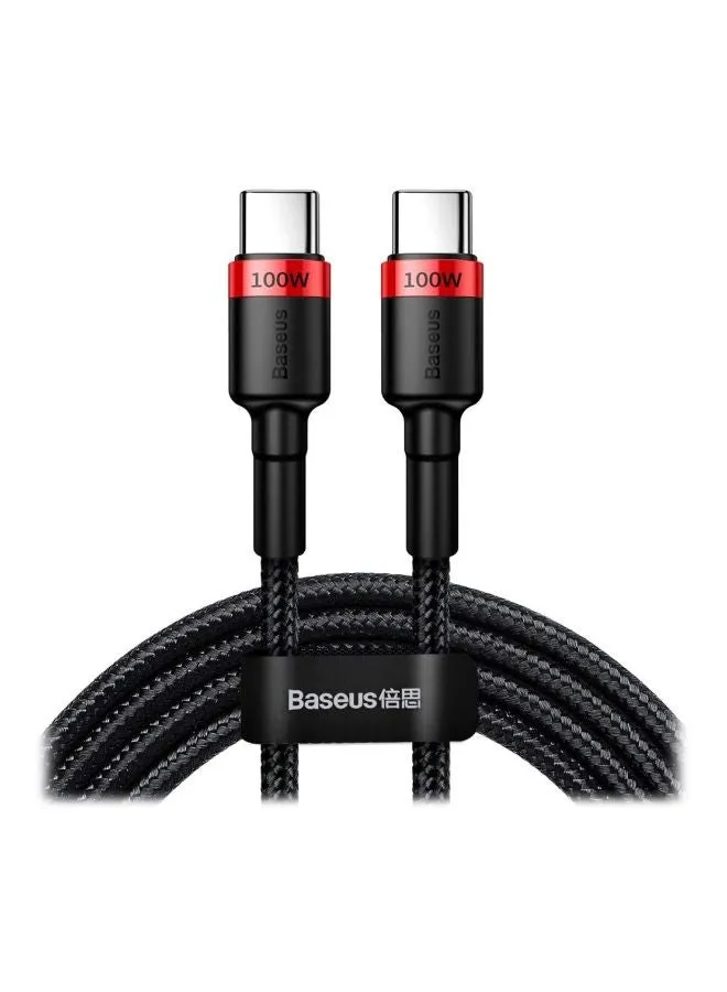 كابل USB Type-C إلى USB Type-C PD 2.0 من كافولي أسود/ فضي/ أحمر-1