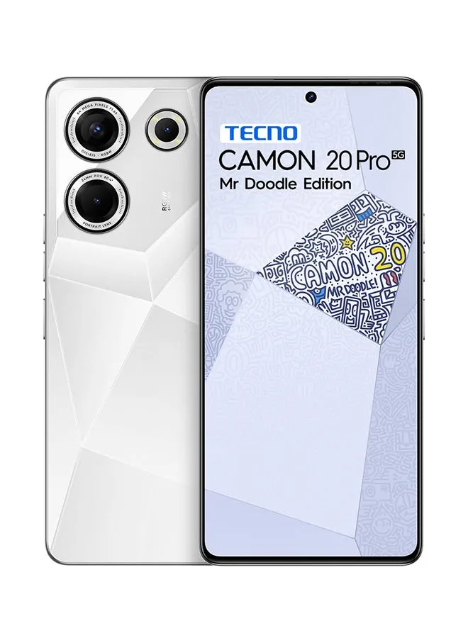 CAMON 20 Pro 5G ثنائي الشريحة إصدار Mr Doodle وذاكرة وصول عشوائي (RAM) سعة 8 جيجابايت وذاكرة داخلية 256 جيجابايت - إصدار الشرق الأوسط-1