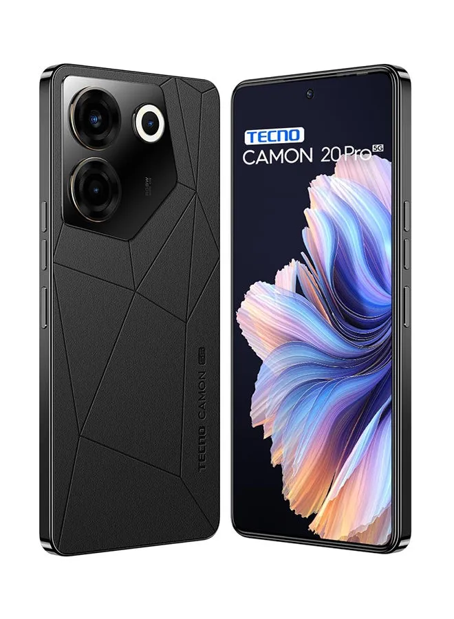 هاتف Camon 20 Pro ثنائي الشريحة، دارك ويلكن، ذاكرة وصول عشوائي (RAM) سعة 8 جيجابايت، وذاكرة داخلية 256 جيجابايت، يدعم تقنية 5G - إصدار الشرق الأوسط-2