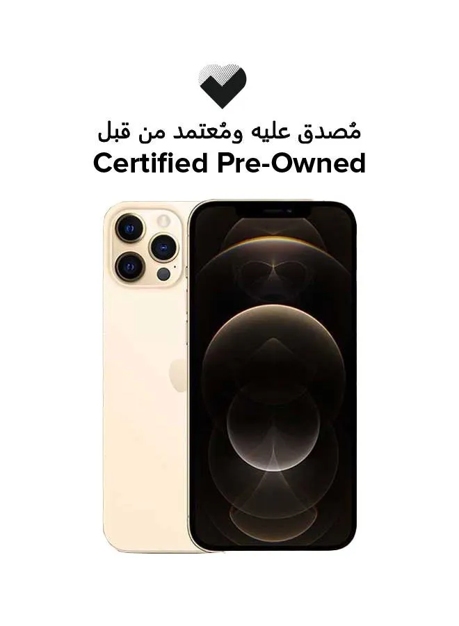 مملوك مسبقًا ومعتمد - iPhone 12 Pro مزود ببرنامج Facetime وذاكرة سعة 512 جيجابايت ويدعم تقنية 5G باللون الذهبي - إصدار عالمي-1