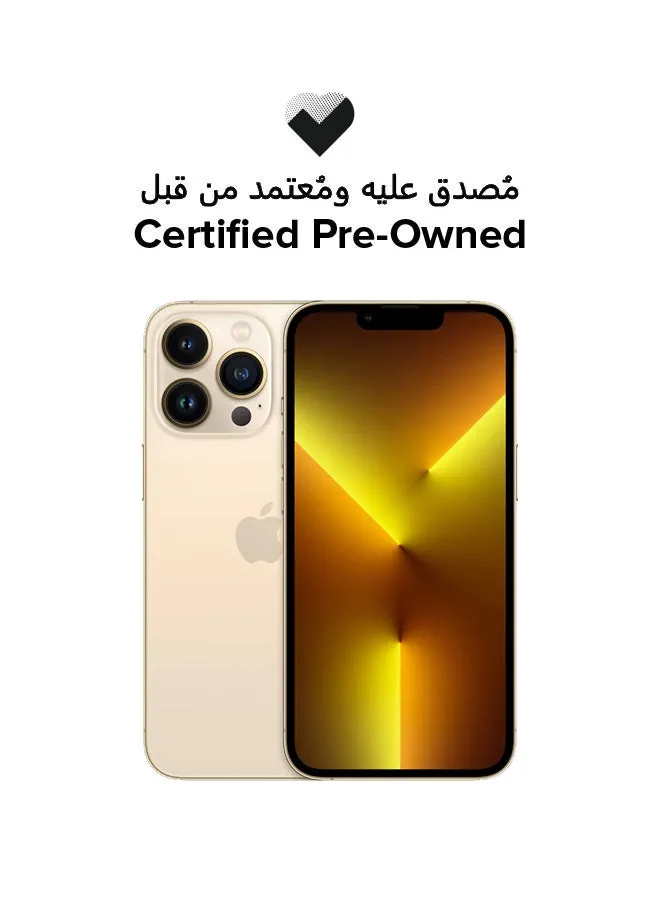 هاتف iPhone 13 Pro 256GB ذهبي 5G معتمد ومستعمل مسبقًا مع Facetime-1