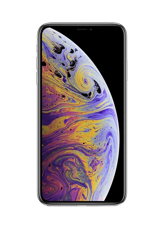 هاتف iPhone Xs Max مملوك مسبقًا ومعتمد مع تطبيق FaceTime باللون الفضي وذاكرة سعة 512 جيجابايت ويدعم تقنية 4G LTE-2