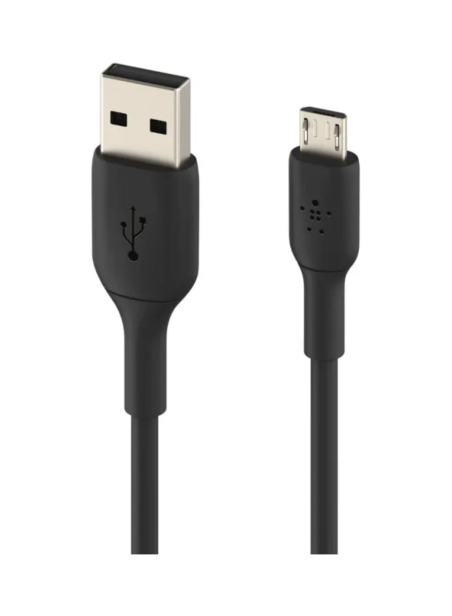 شاحن بمنفذ USB-A إلى كابل مايكرو USB أسود-2