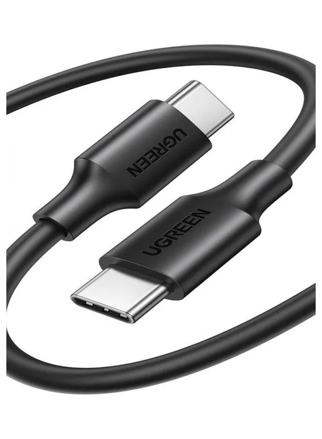 سلك شاحن يوجرين USB-C إلى USB-C بطول 1 م - أسود أبيض-1