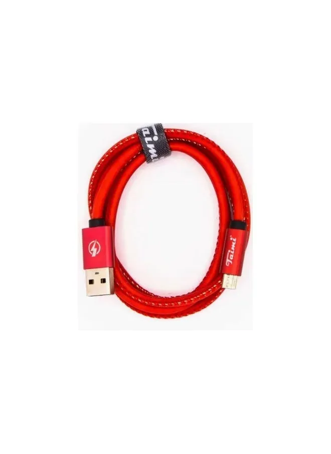 كابل شحن TM 02 USB لمزامنة البيانات باللون الأحمر-1