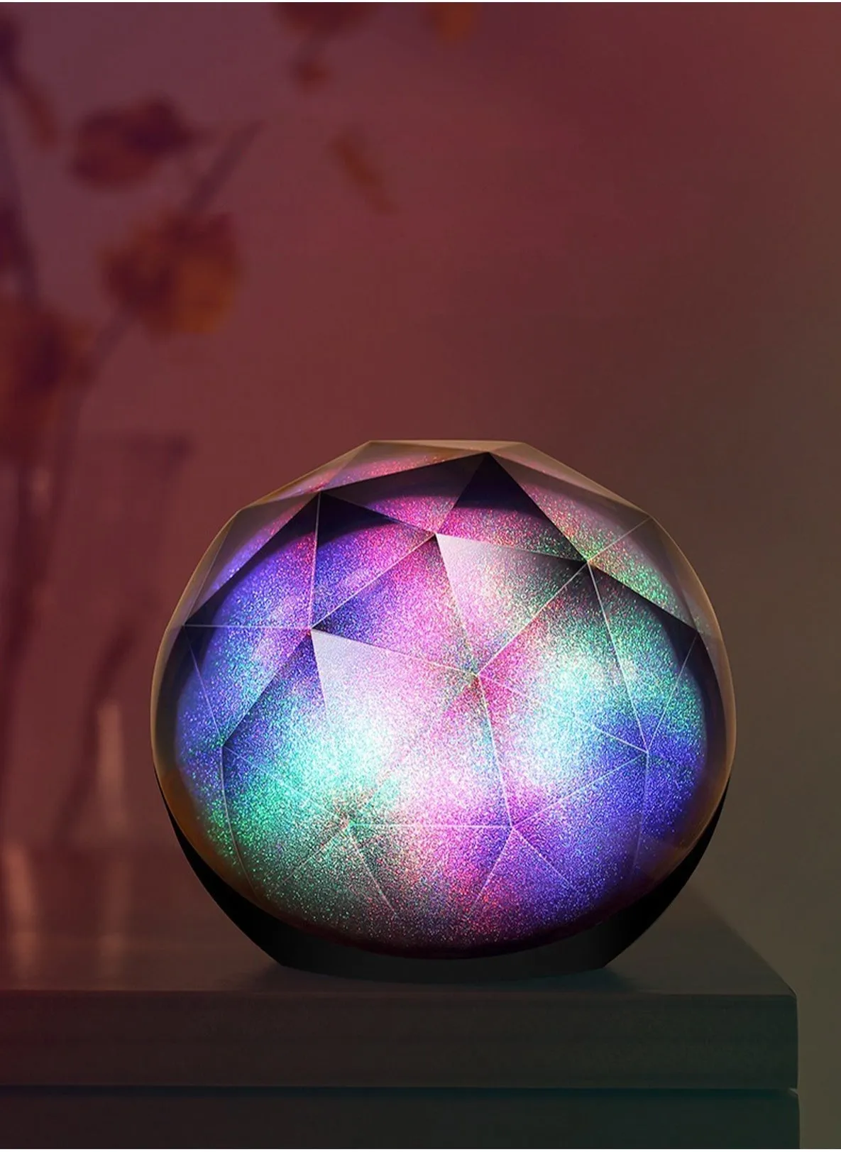 Colorful Lamp Bluetooth Speaker Portable Wireless Bluetooth Speakers 3 Lighting Effects 1200mAh Large Capacity 10m Bluetooth Connection Crystal Shape-1