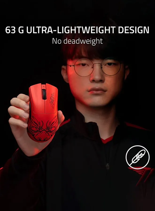 ماوس الألعاب اللاسلكي Death Adder V3 Pro Faker Edition 63G خفيف الوزن Focus Pro 30K مفاتيح مستشعر بصري Gen3 Hyperspeed 6 أزرار قابلة للبرمجة بطارية 90 ساعة-2