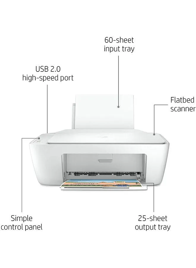 طابعة ديسك جت 2320 الكل في واحد أبيض-2