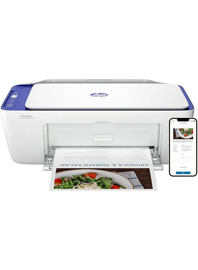 طابعة DeskJet Ink Advantage Ultra 4927 اللاسلكية، طباعة، مسح ضوئي، نسخ، طابعة الكل في واحد، ما يصل إلى 3 سنوات من الطباعة متضمنة بالفعل* - [6W7G3B] أبيض-2