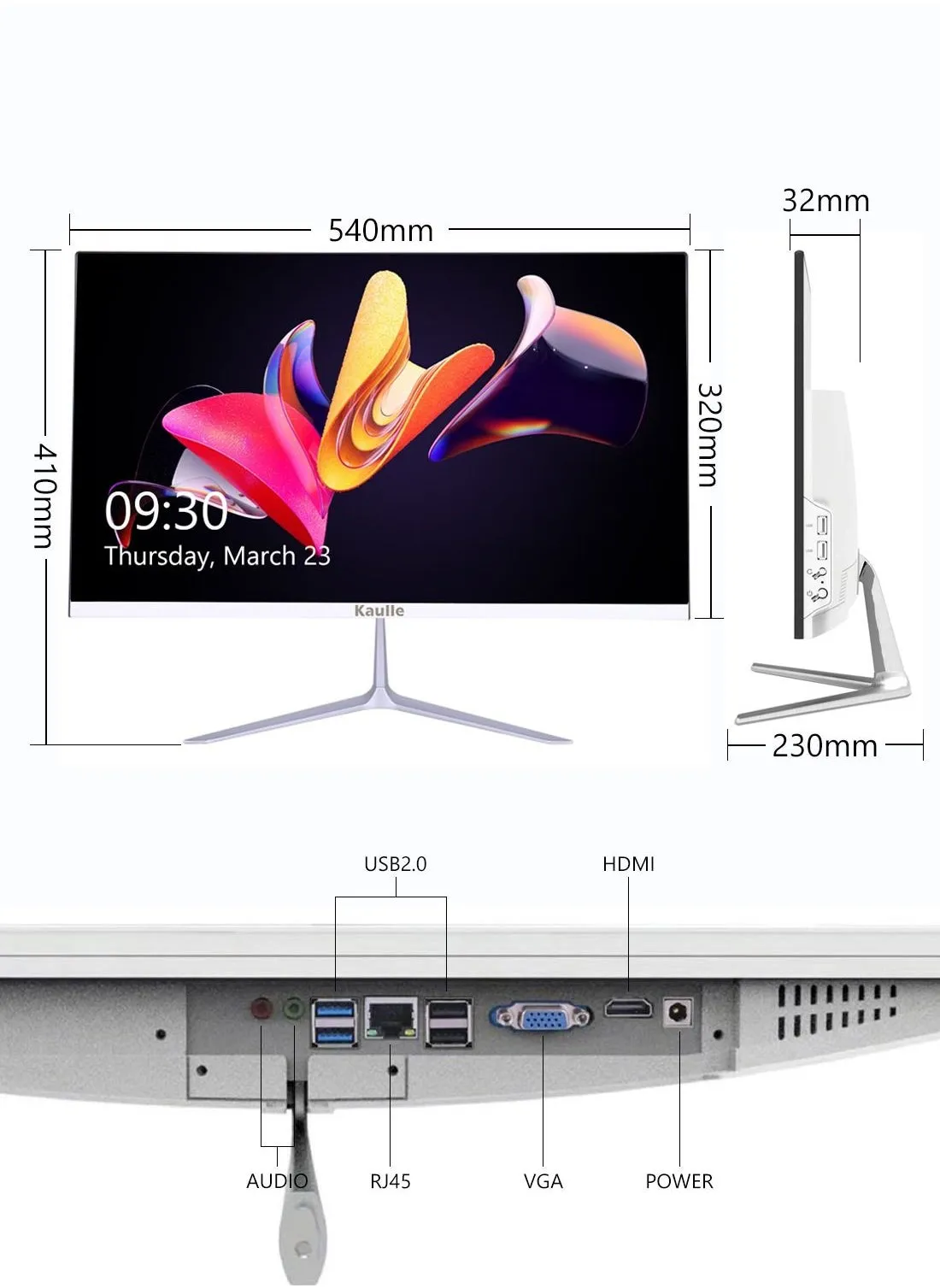 بي سي الكل في واحدKLL2381 مع شاشة 23.8 بوصة، معالج إنتل كور i5 3320M، ذاكرة وصول عشوائي رام 8 جيجابايت، سعة تخزين 256 جيجابايت اس اس دي، نظام ويندوز 10 برو-2