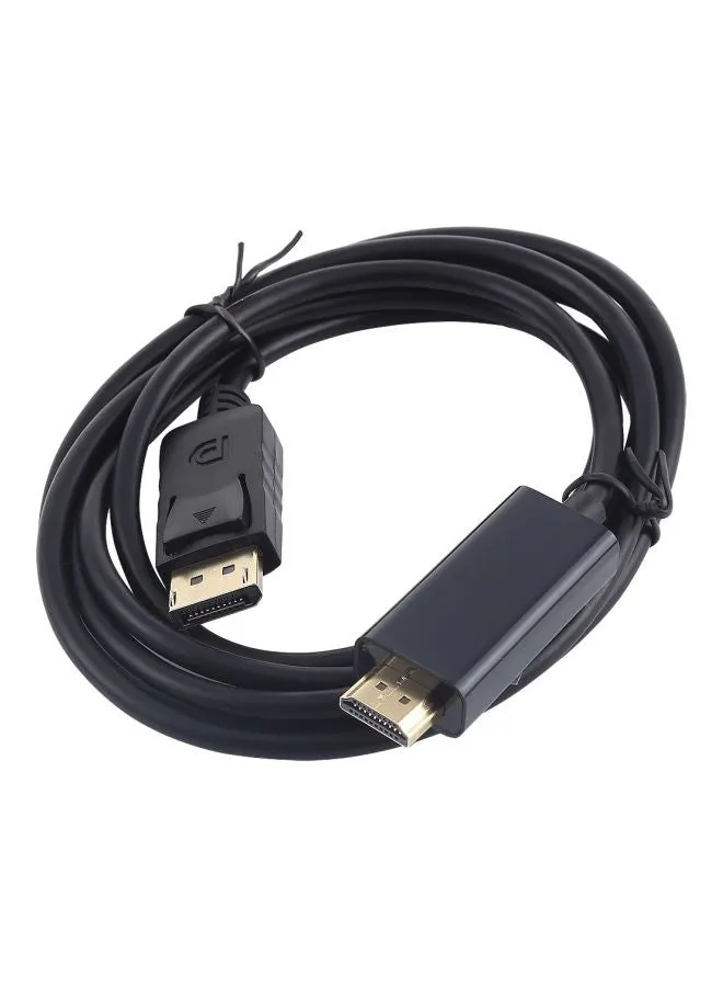 كابل محول رقمي من منفذ DisplayPort إلى HDMI أسود-1