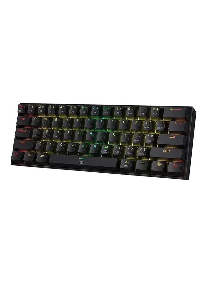 لوحة مفاتيح ميكانيكية سلكية Dragonborn K630 RGB 60%، مفاتيح خطية حمراء Outemu، قابلة للتبديل السريع، كابل من النوع C قابل للفصل، مفاتيح مضادة للظلال، أسود | K630RGB-1