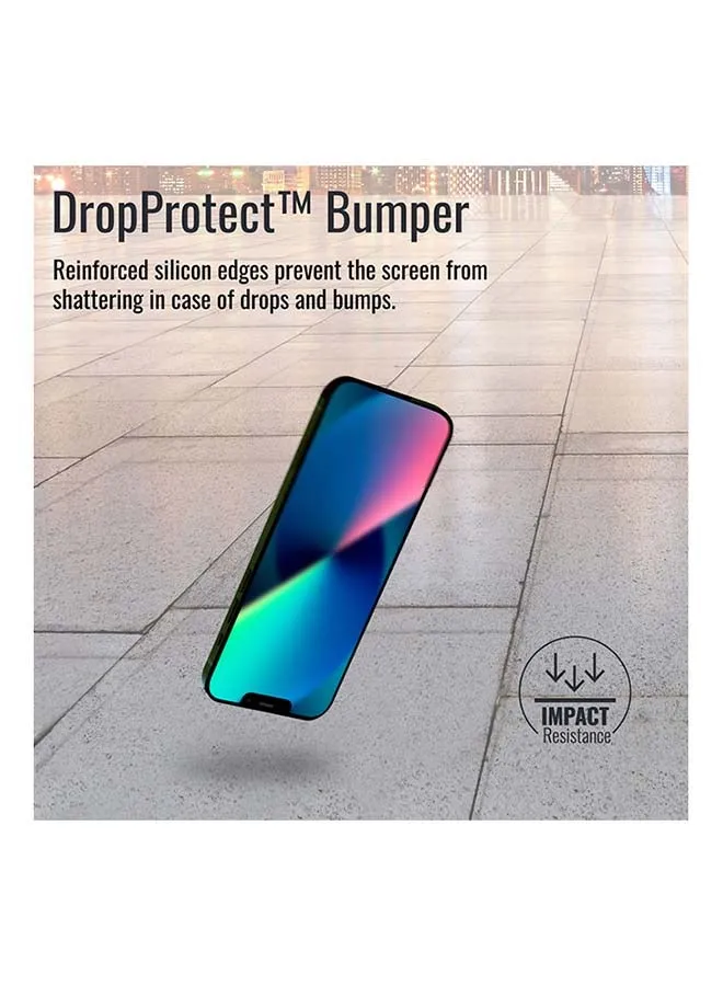 DropProtect زجاج شفاف ثلاثي الأبعاد مع مصد مدمج لهاتف iPhone 12-2