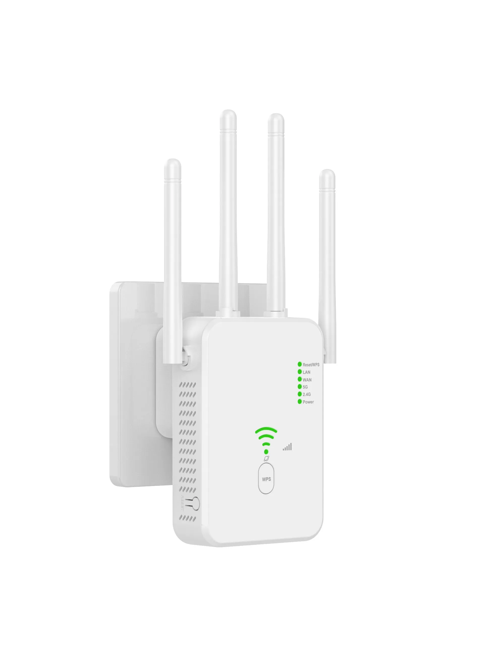 Dual-Band 1200M WiFi Repeater 5G/2.4G Signal Booster 1200m White gauge U10-1