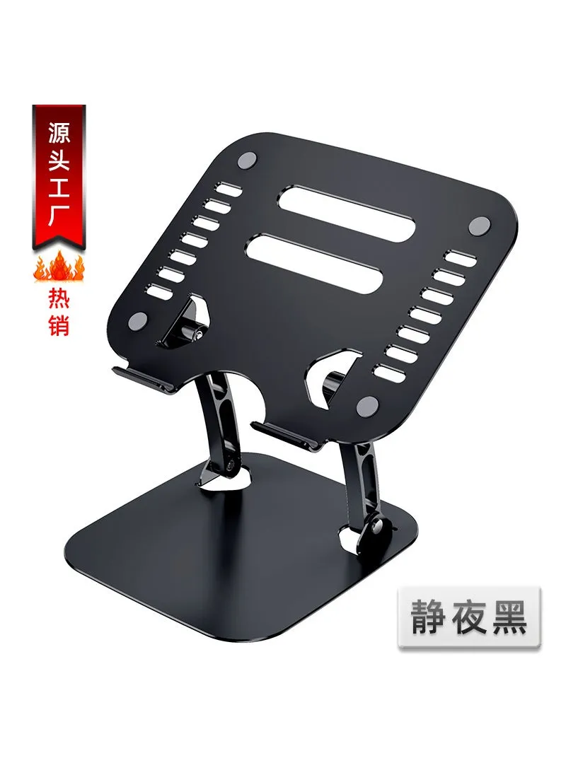 Dual Fan Aluminum Laptop Stand Adjustable FoldingT602 black notebook stand T602 black notebook stand-1