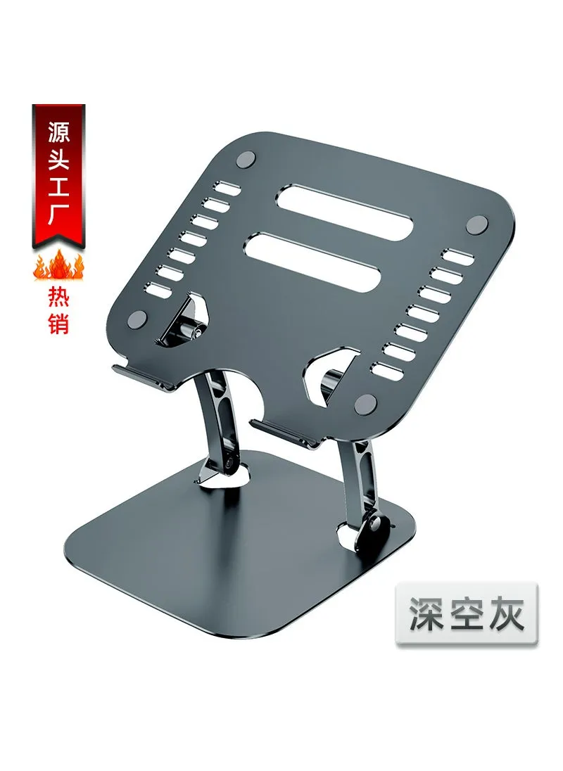 Dual Fan Aluminum Laptop Stand Adjustable FoldingT602 gray notebook stand T602 gray notebook stand-1