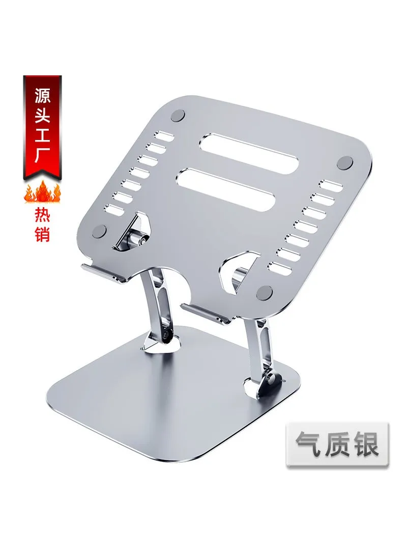 Dual Fan Aluminum Laptop Stand Adjustable FoldingT602 silver notebook stand T602 silver notebook stand-1