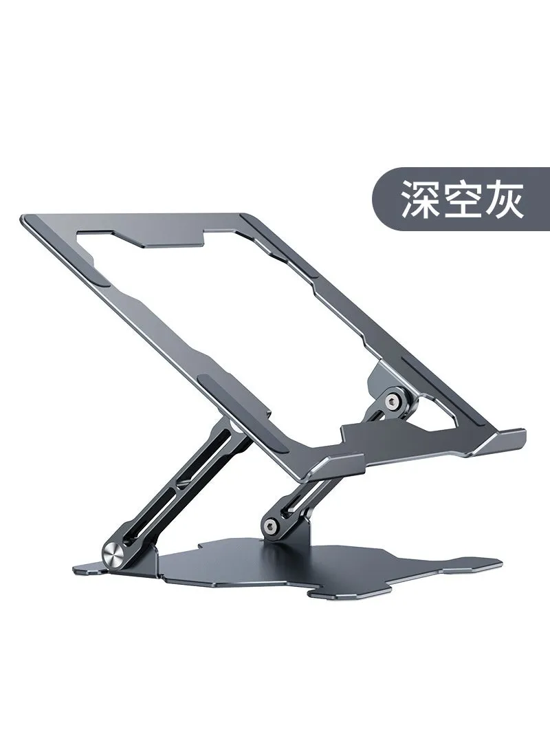 Dual Fan Aluminum Laptop Stand Adjustable FoldingT618 gray notebook stand T618 gray notebook stand-1