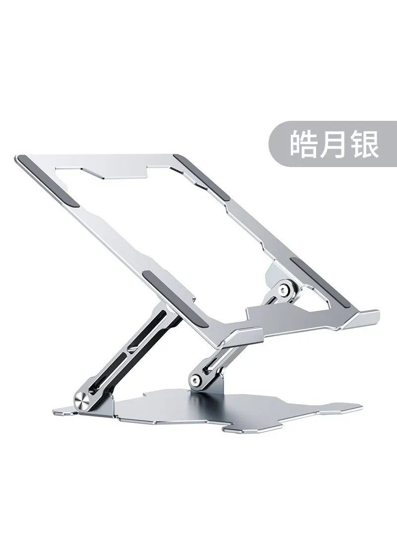 Dual Fan Aluminum Laptop Stand Adjustable FoldingT618 Silver Laptop Stand T618 Silver Laptop Stand-1