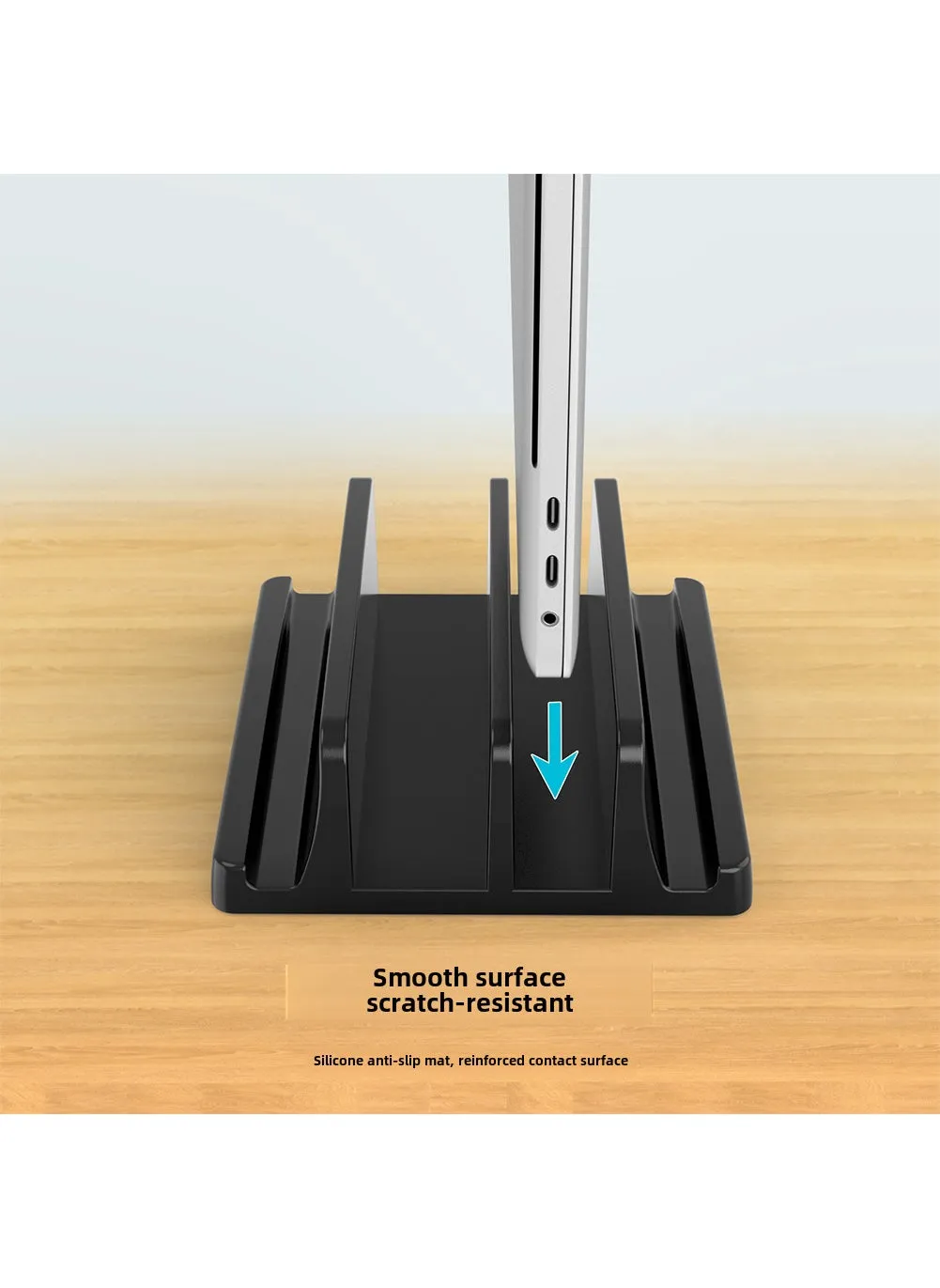 Elevate Your Desk with Dual-Slot Laptop  Tablet StandKM23-notebook stand double slot KM23-notebook stand double slot-1