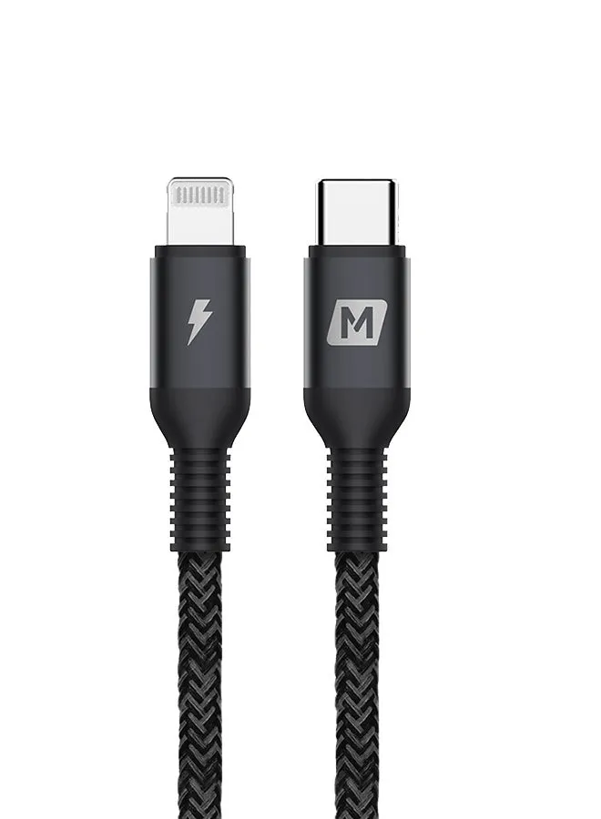 كابل ممتاز من USB-C إلى Lightning أسود-1